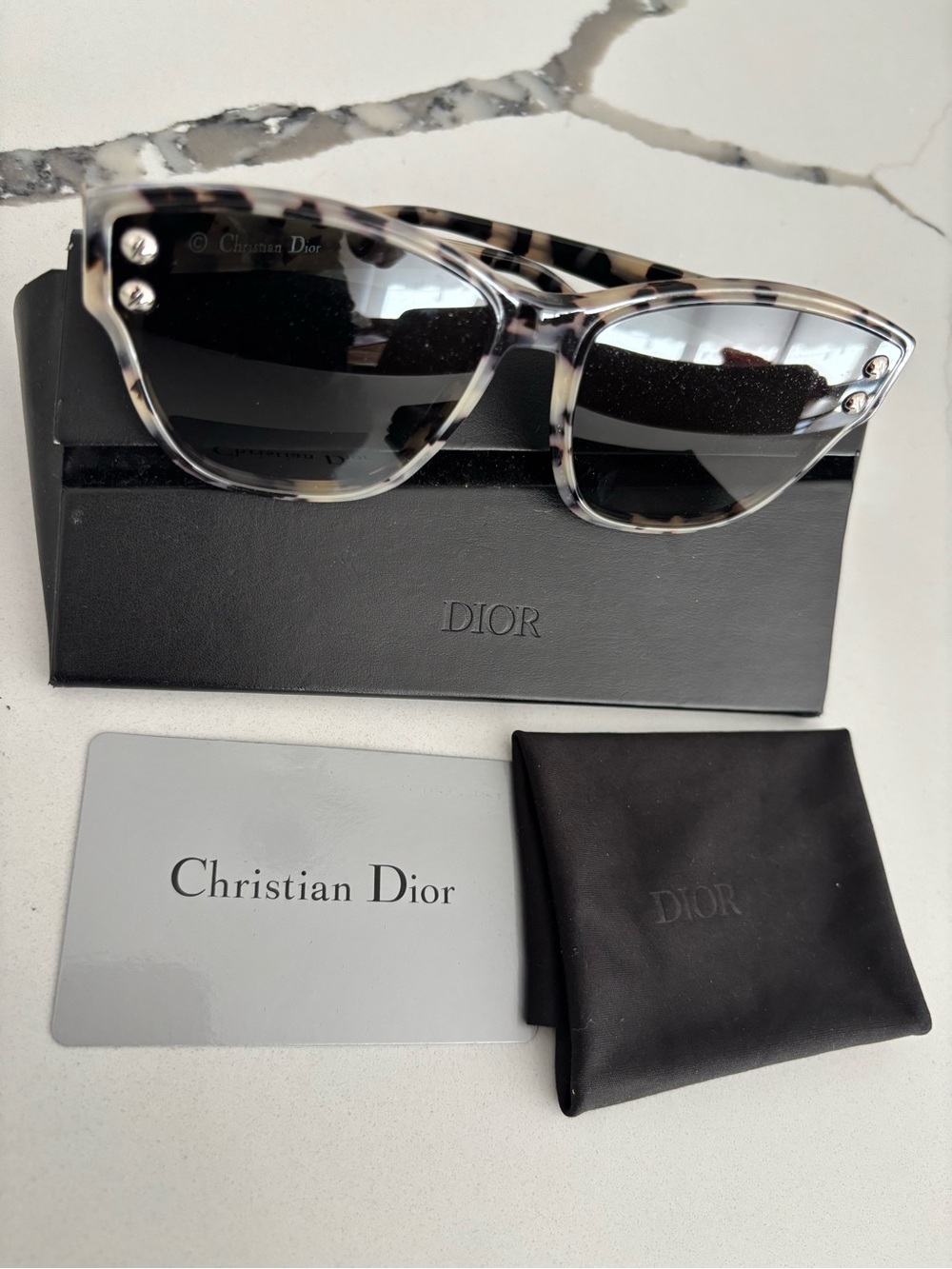 Dior Women’s Tortoiseshell Sunglasses - Black Gradient Lenses